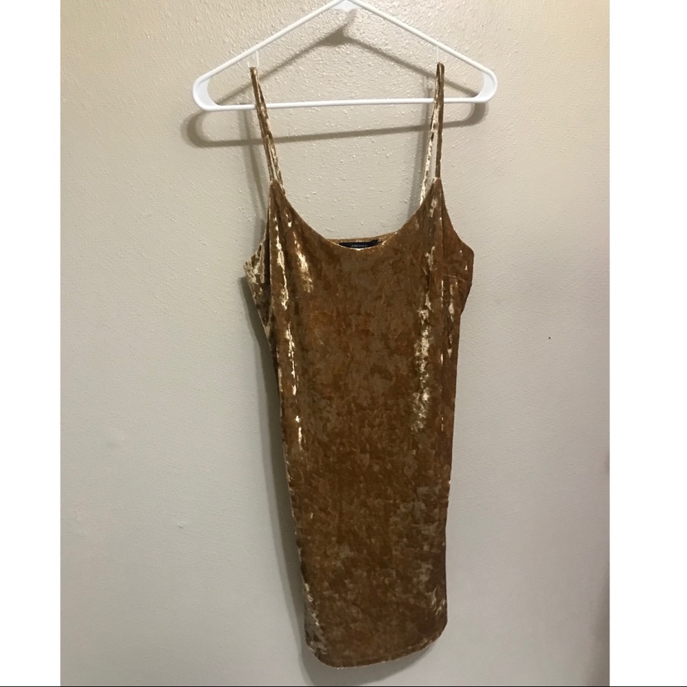 Gold Velvet Dress